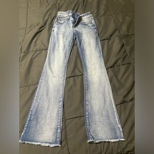 Blue Low waisted flare jeans